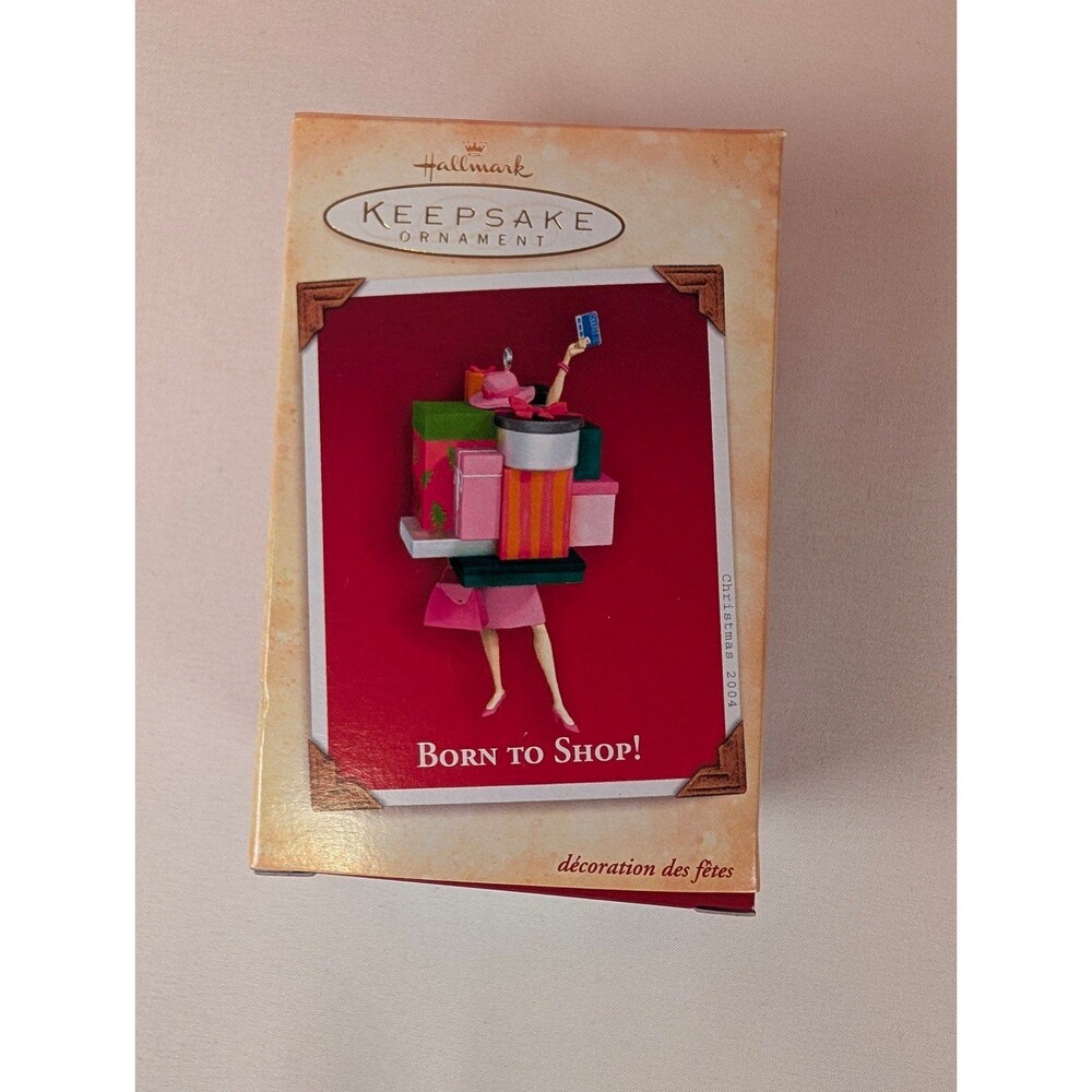 Hallmark Keepsake Christmas Ornament Born To Shop! 2004
